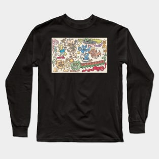 Moleskine sketchbook doodles Long Sleeve T-Shirt